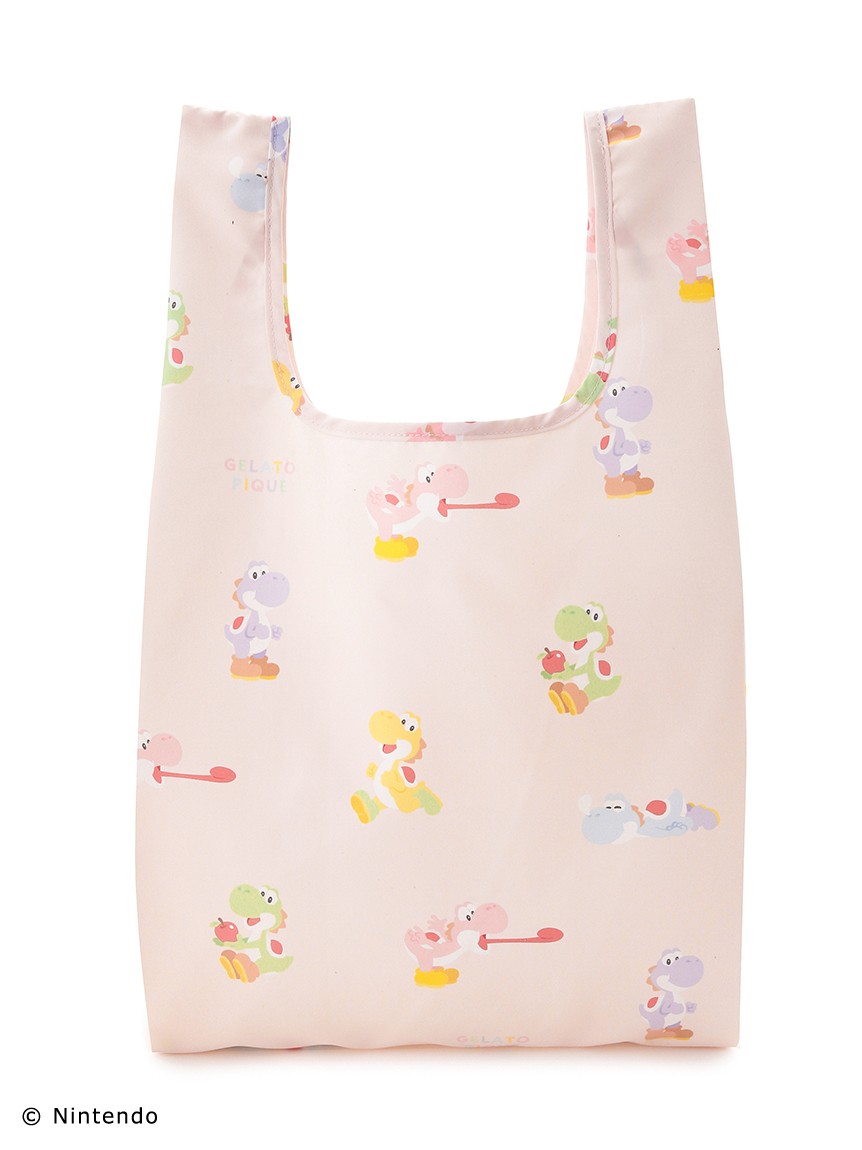 【スーパーマリオ】キノピオ＆ヨッシー総柄コンビニエコバッグ 3,960円 ＜カラー：PNK＞＜サイズ：フリー＞