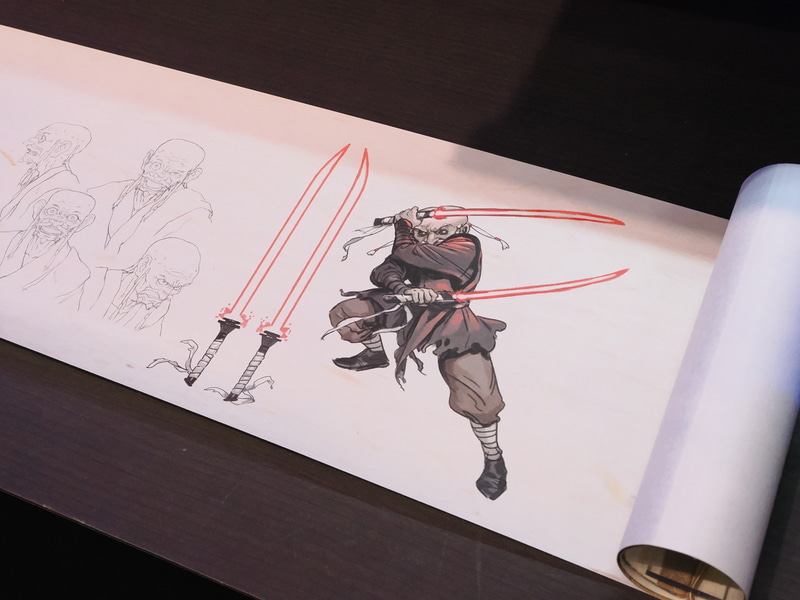 巻物に書かれたキャラクター設定