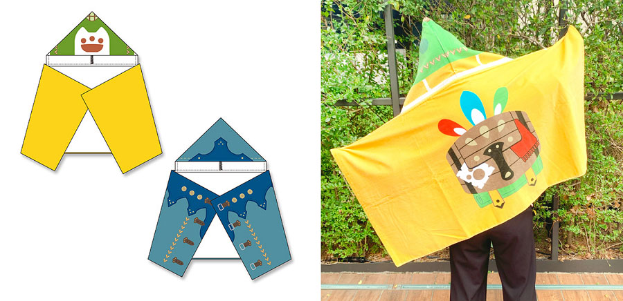 フード付きタオル