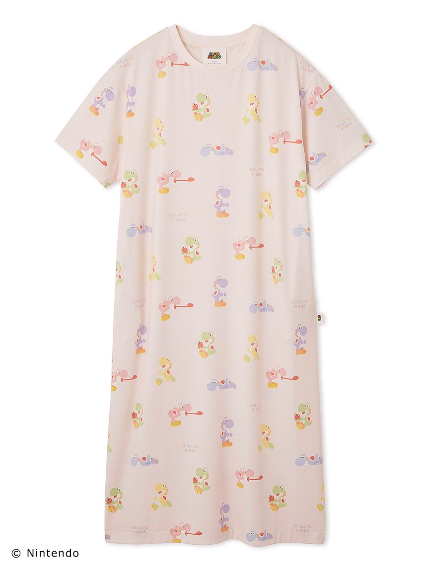 【スーパーマリオ】【レディース】キノピオ＆ヨッシーワンピース 7,920円 ＜カラー：PNK＞＜サイズ：フリー＞