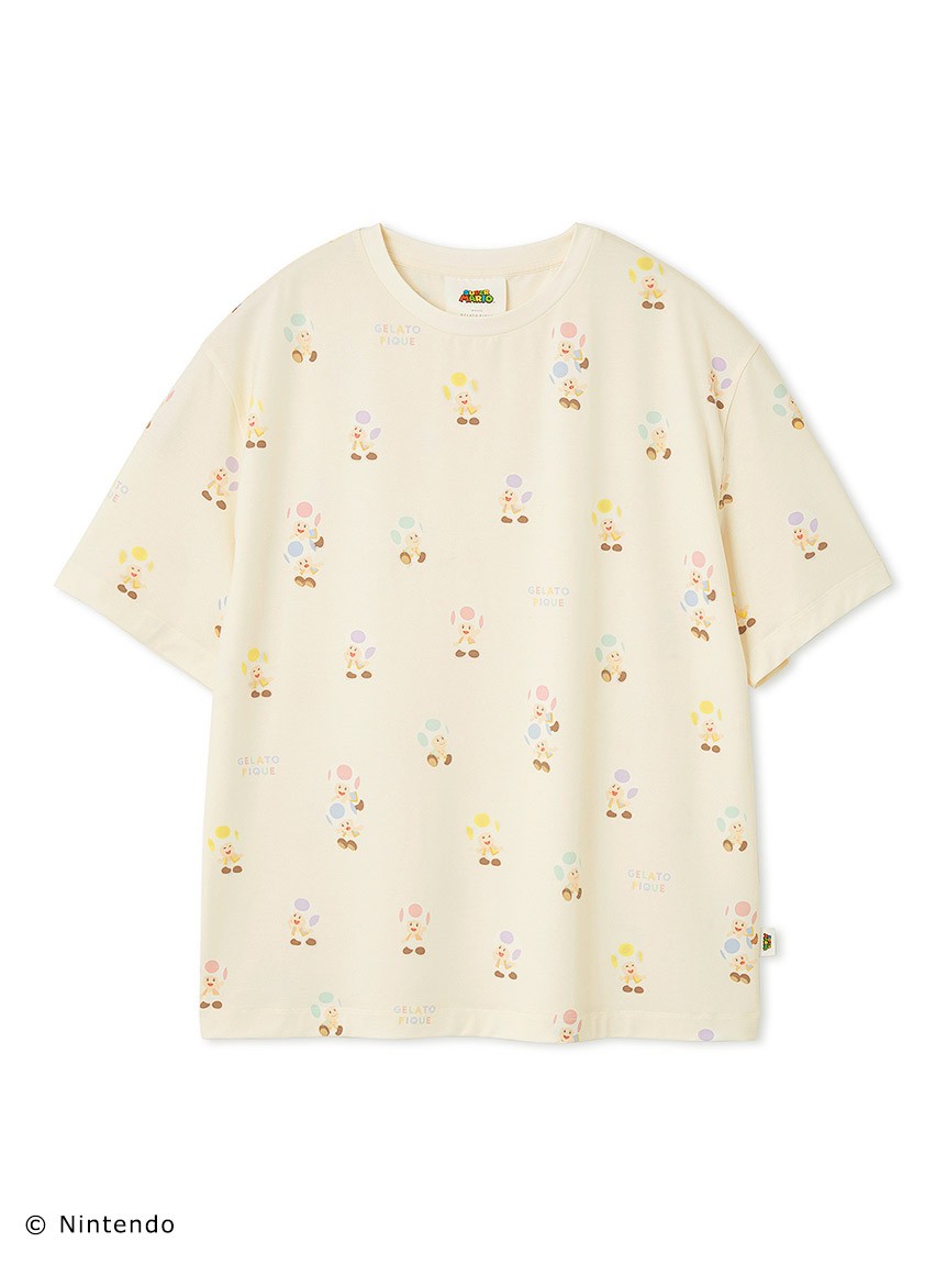 【スーパーマリオ】【メンズ】 キノピオ＆ヨッシーTシャツ 5,940円 ＜カラー：CRM＞＜サイズ：M、L＞