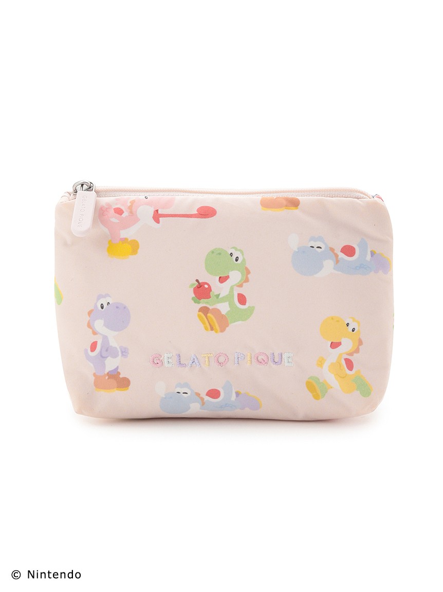 【スーパーマリオ】キノピオ＆ヨッシー総柄ティッシュポーチ 3,960円 ＜カラー：PNK＞＜サイズ：フリー＞