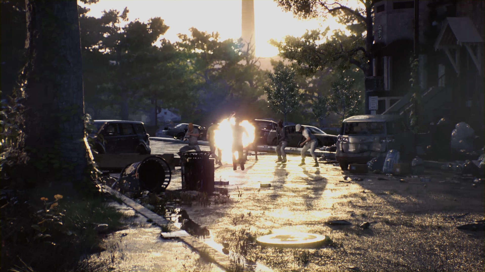 自爆兵が民兵に突撃する様子