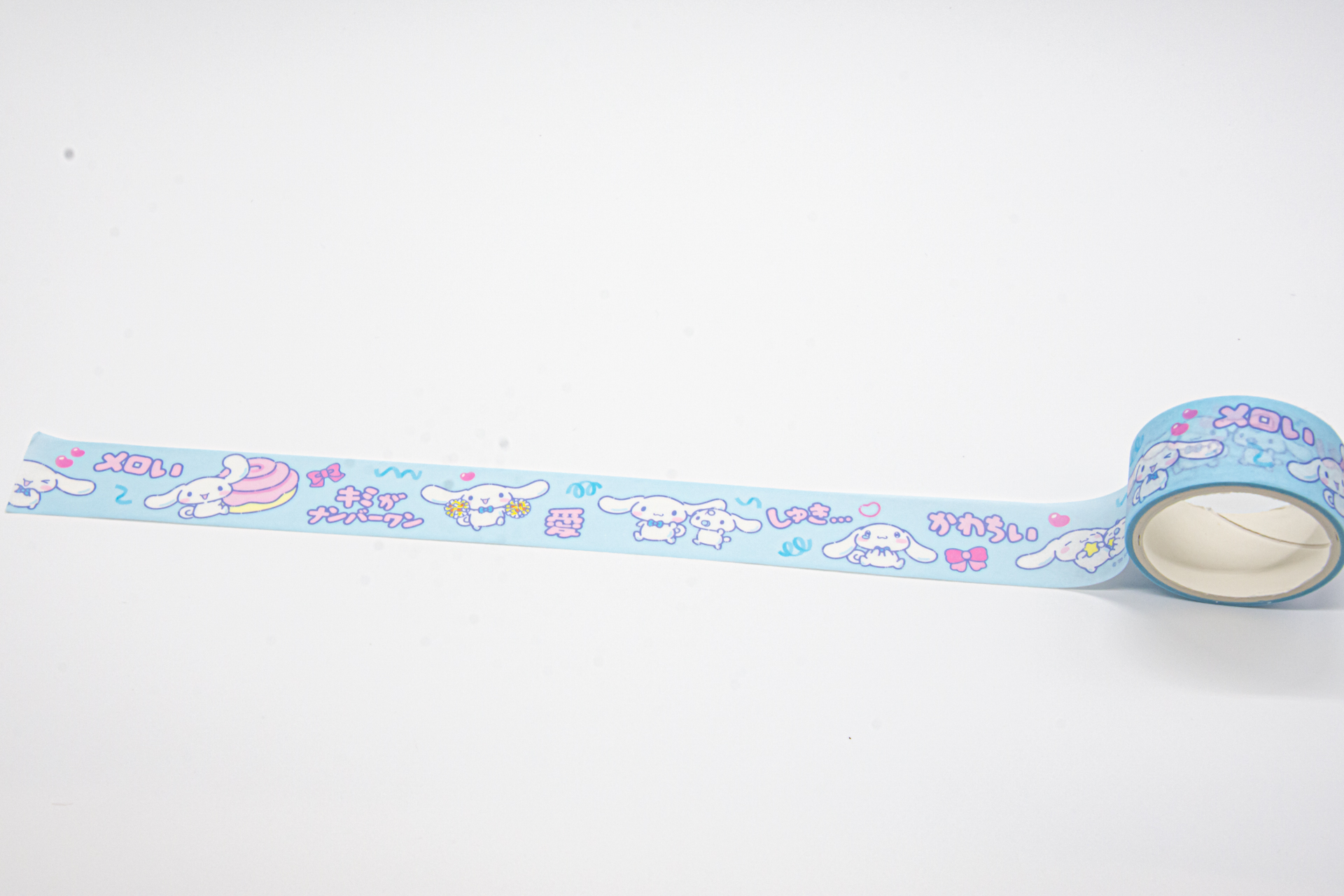 マスキングテープはポチャッコとシナモロール、本キャンペーンのオリジナルデザイン6パターンが詰め込まれたよくばりアイテム！