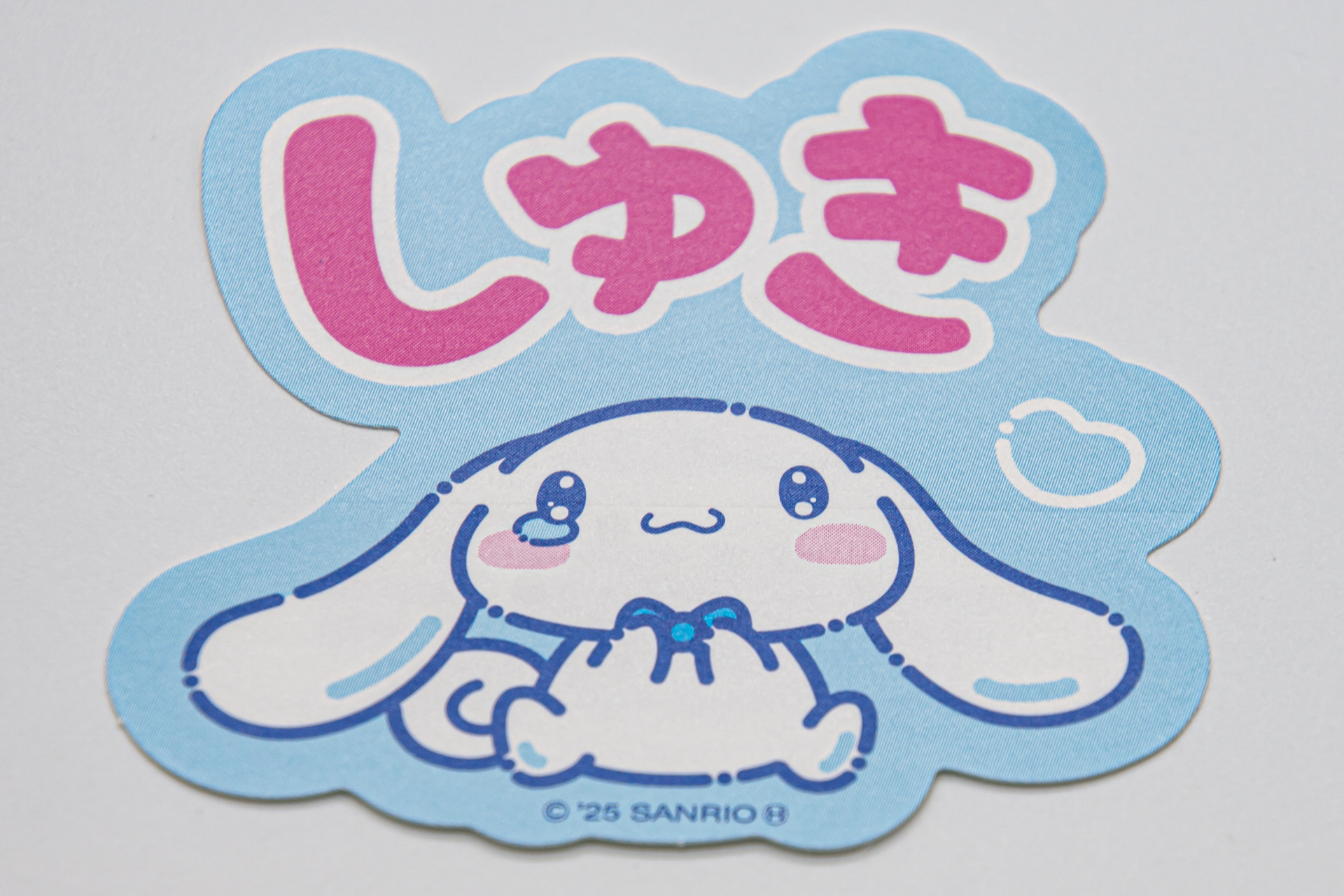 本キャンペーンオリジナルデザインのポチャッコとシナモロールのステッカー。貼ってしまうのがちょっともったいないと思ってしまうかわいさだ