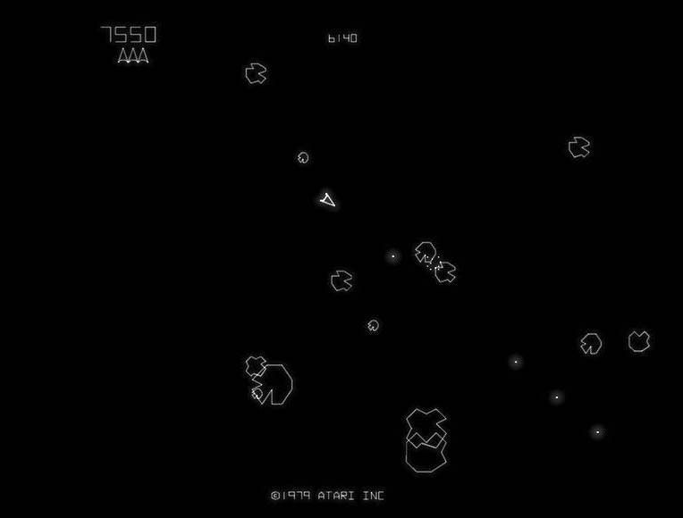 最も大きいサイズの隕石を破壊すると中型の隕石に分裂し、さらに撃つと小型の隕石に分裂して、小型の隕石を撃てば隕石が消滅する