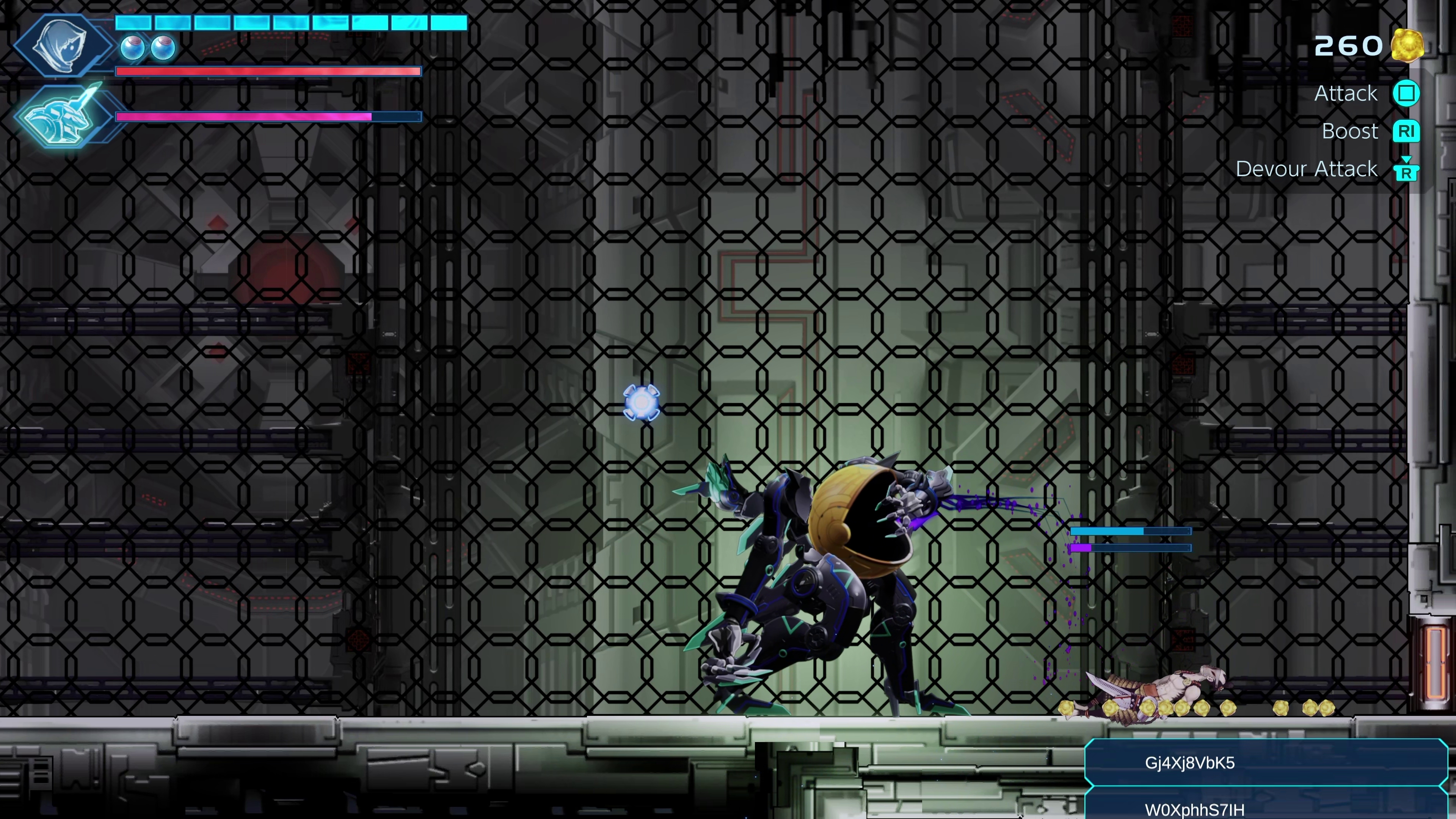 敵を丸飲みにして敵からパーツを獲得することができる