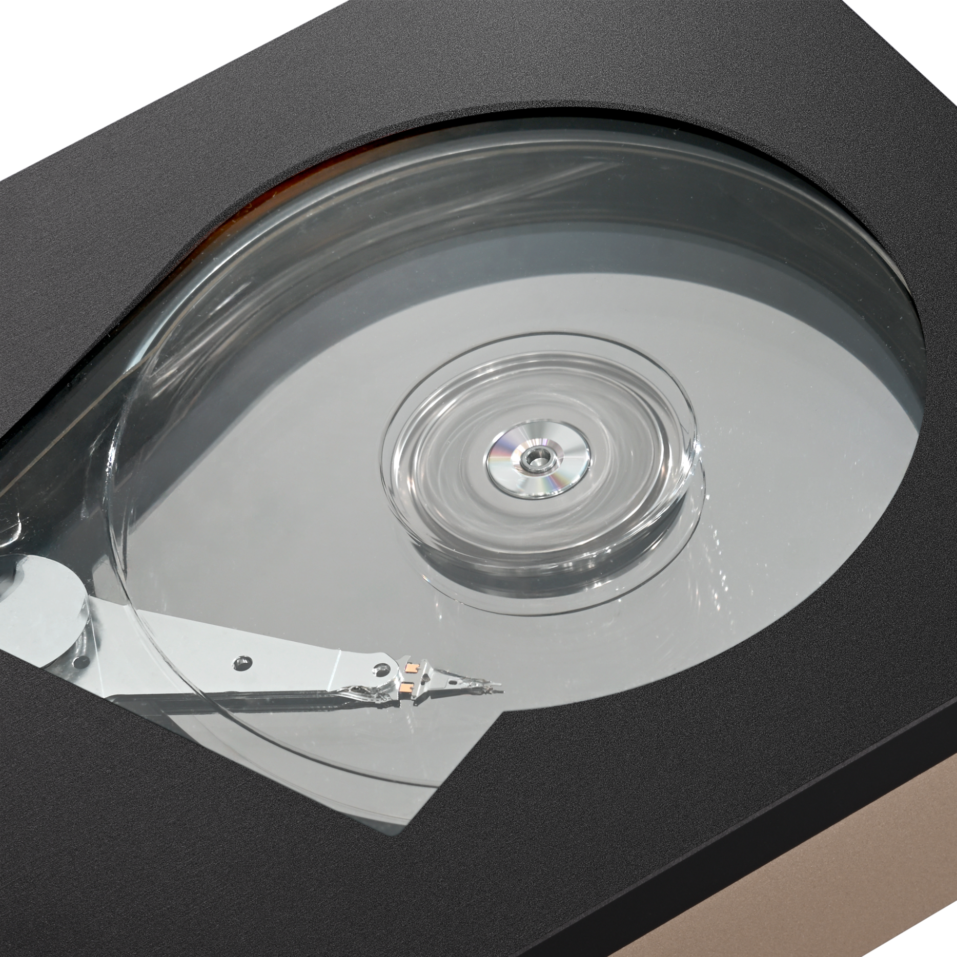 磁気ヘッド動作が⾒えるスケルトンウィンドウ搭載