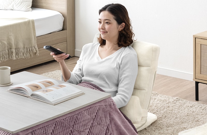 腰の位置で姿勢をサポート