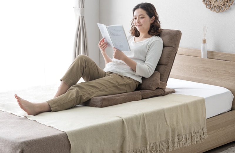 ベッドでの使用でゆったり