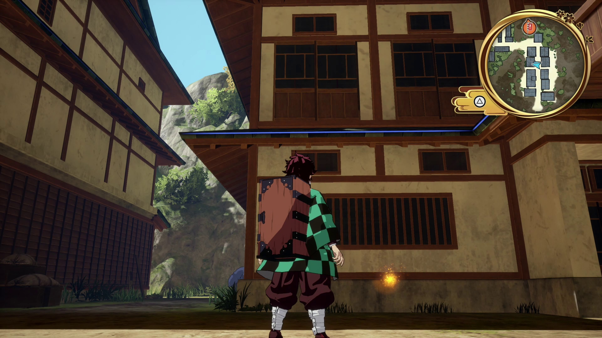 フィールドにある建物や自然環境の縁部分に青色のラインが表示されている箇所は“登る”ことが可能