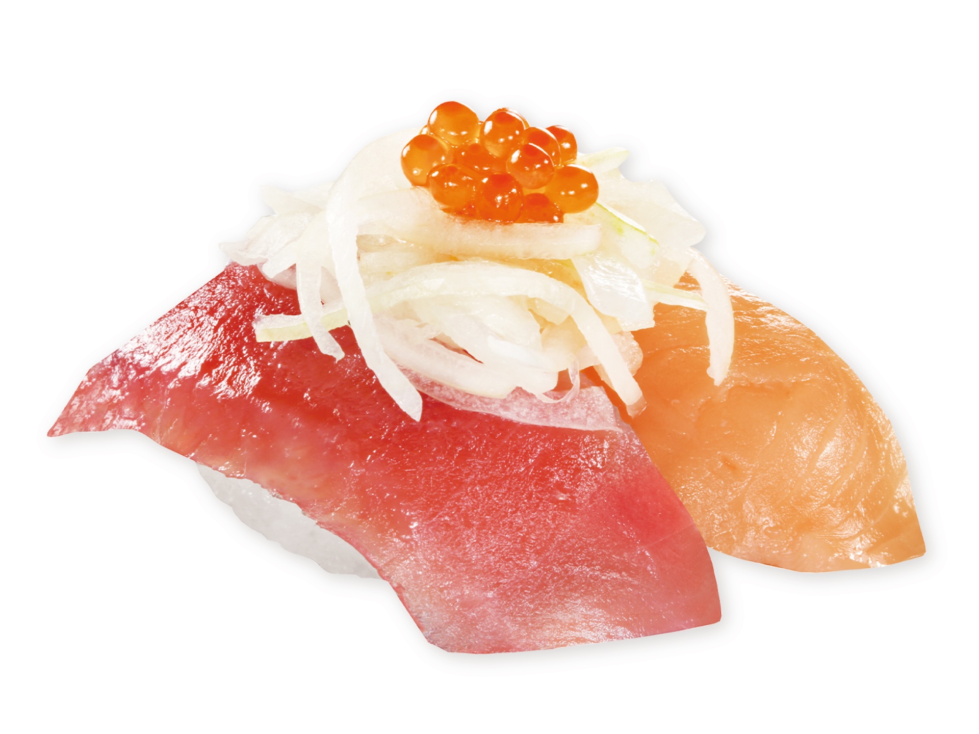 SMC 組 まぐろ＆サーモンのカルパッチョ寿司 250円