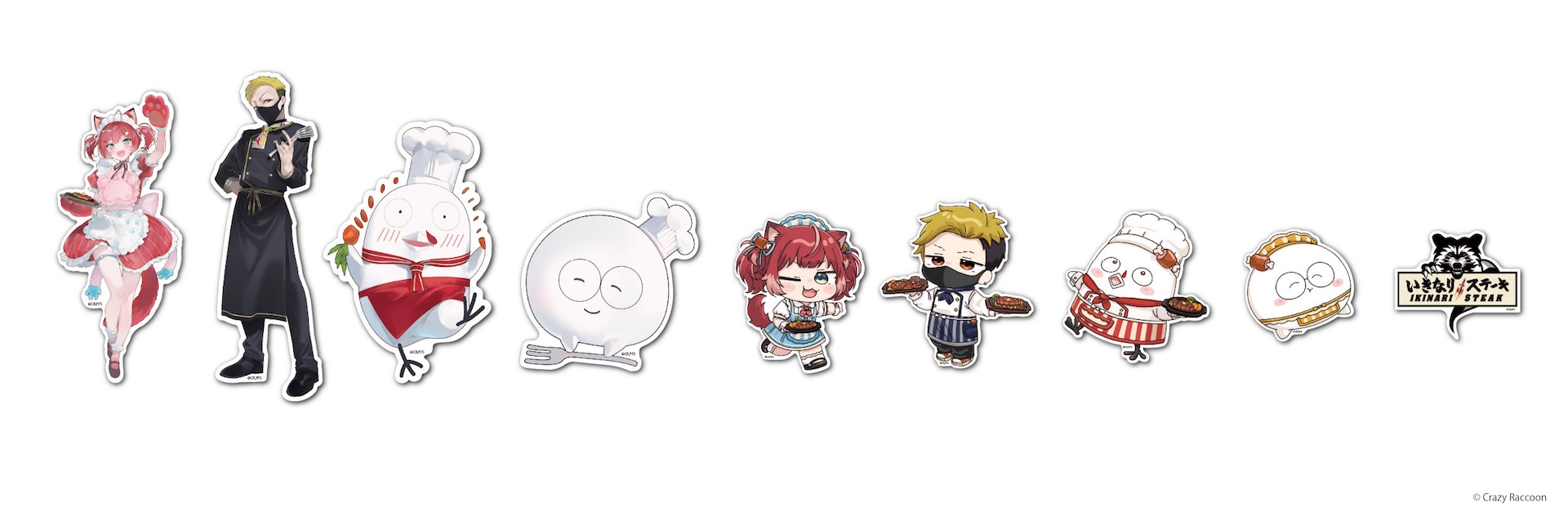 ＜後半＞コラボ限定ノベルティ 配布商品：ダイカットステッカー3枚セット（全9種ランダム） 配布商品：6月16日～6月30日