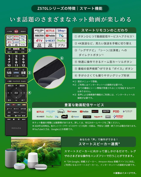 ⭐︎専用販売⭐︎液晶テレビ REGZA（レグザ） 50V型 4Kチューナー内蔵液晶テレビ タイム