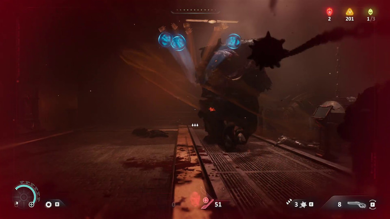 体力が厳しいときに敵を倒すと青色の回復アイテムをドロップする