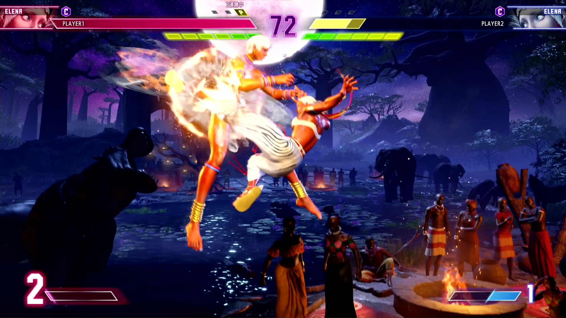 初段の判定が上方向に強いので、相手の飛びを見てから昇りで技を振って落とすことができる