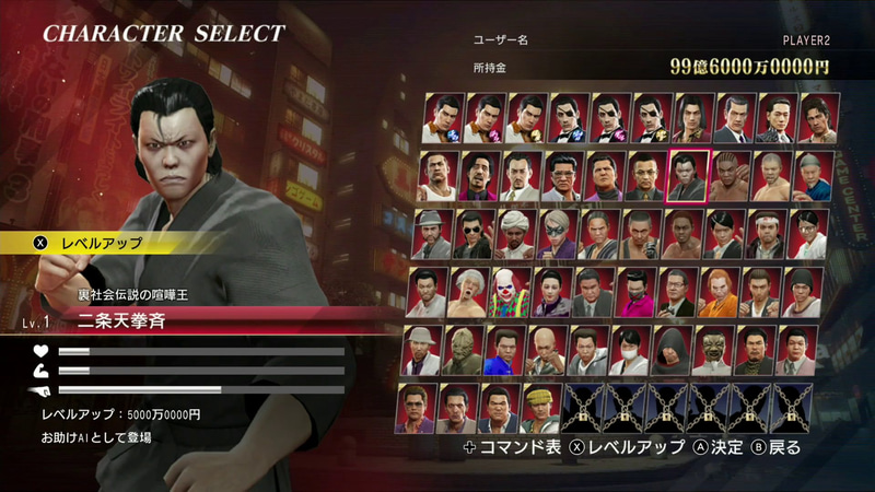 ゲーム本編に登場するキャラクターの多くがプレイアブルキャラクターとして選択できる。それぞれバトルスタイルも異なっている