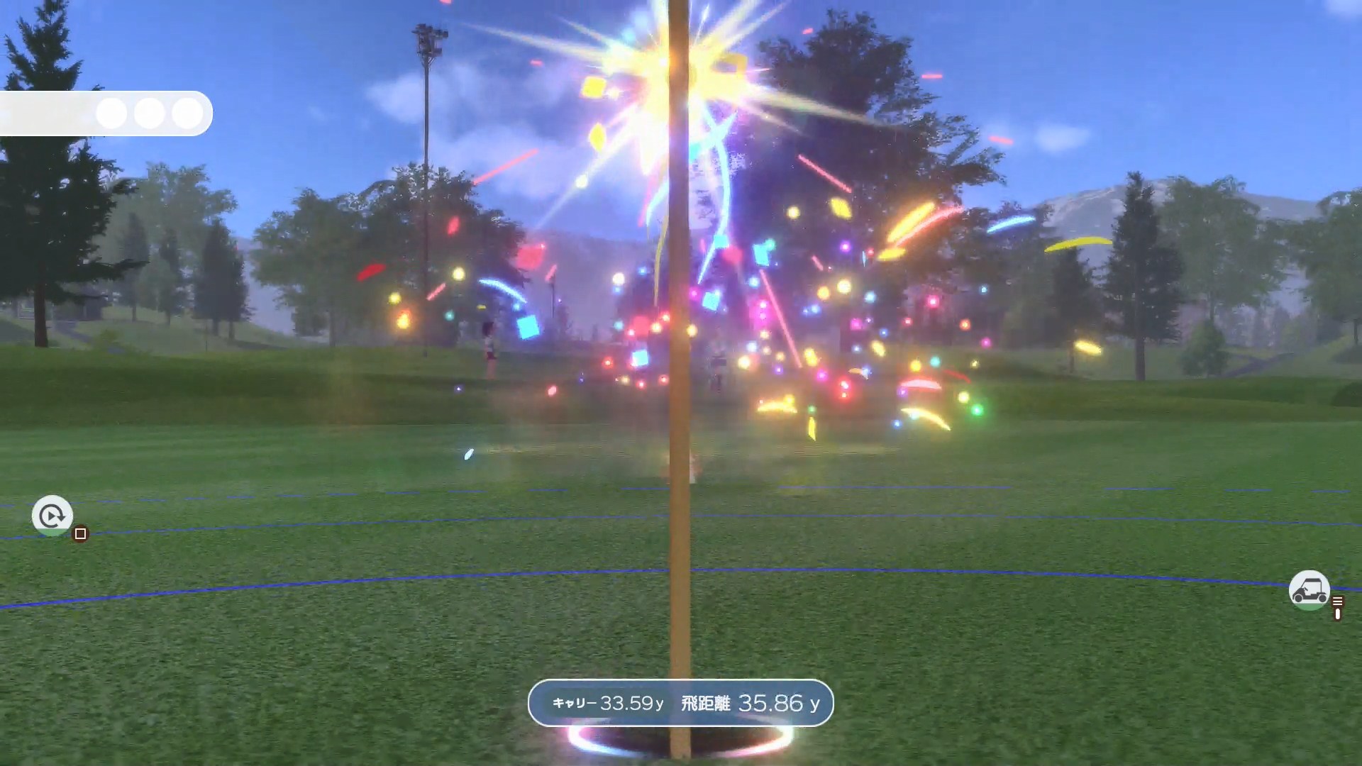 40ヤード近い距離をまさかのチップイン！こんなの気持ちよすぎだろ！ただしこれはチュートリアルでの話（笑）