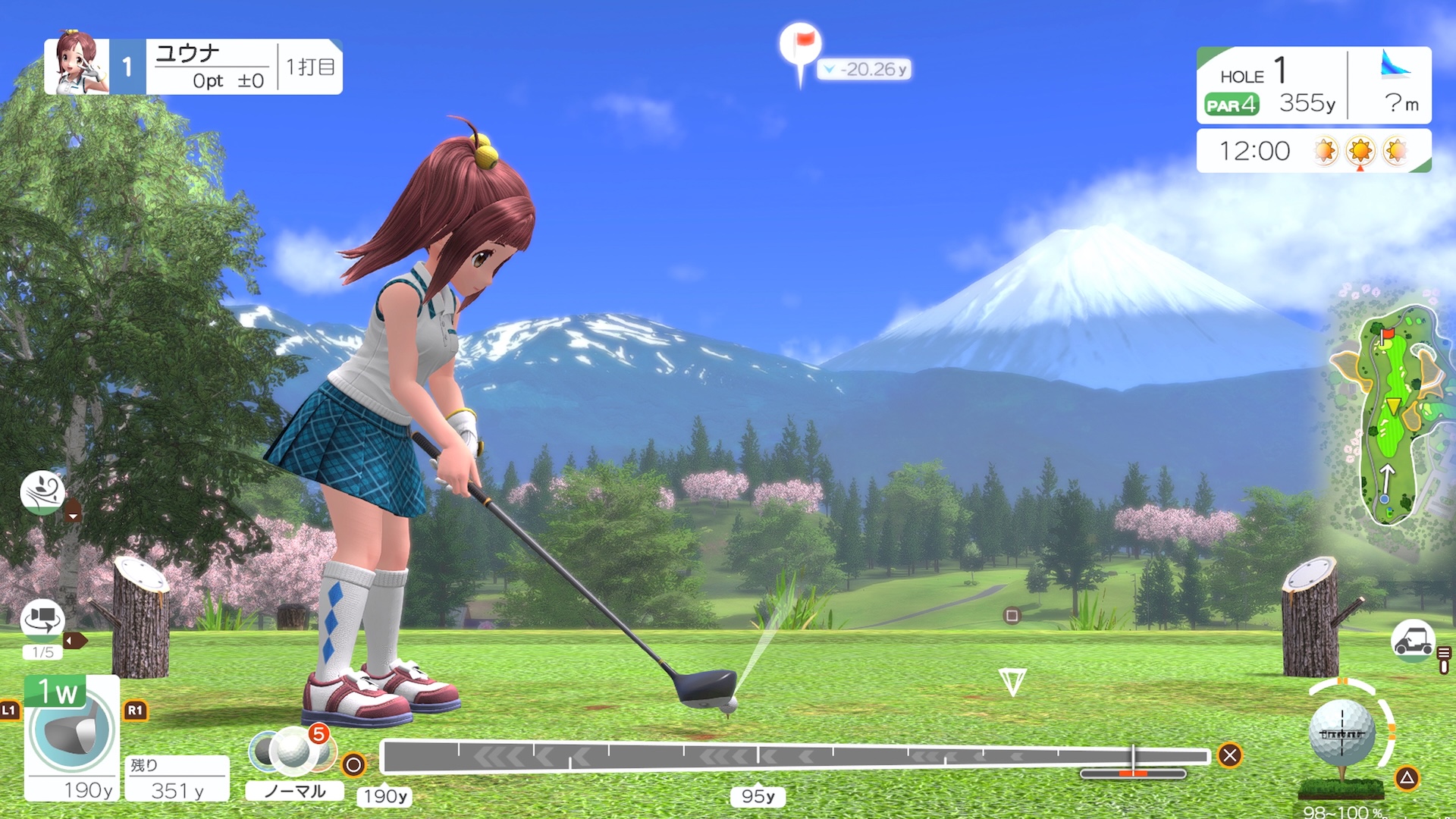 「あやめケ原カントリークラブ」でのプレイの様子