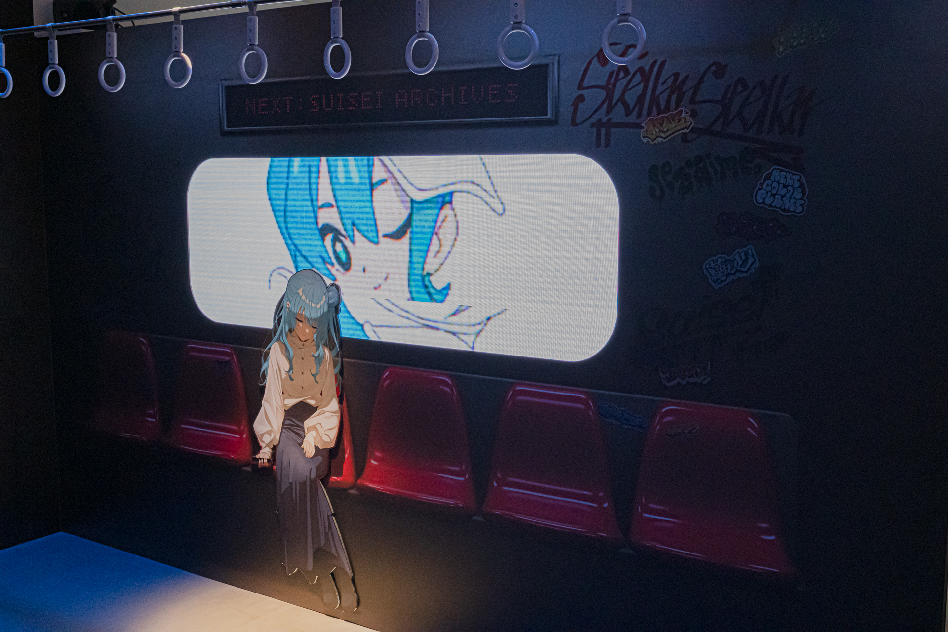 まるでニューヨークのメトロのようなセットは、思わず写真を撮りたくなるスポットだ