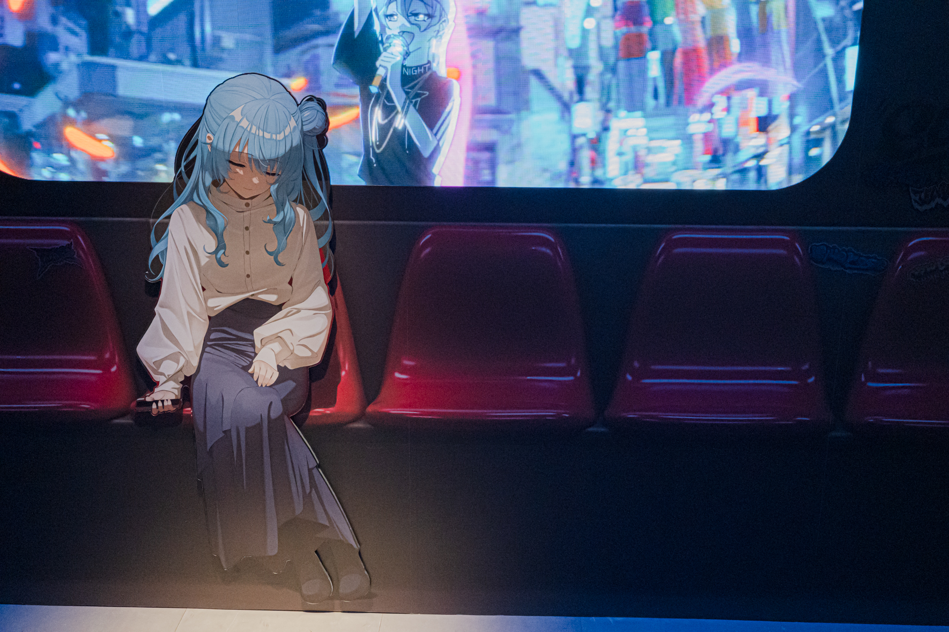 まるでニューヨークのメトロのようなセットは、思わず写真を撮りたくなるスポットだ