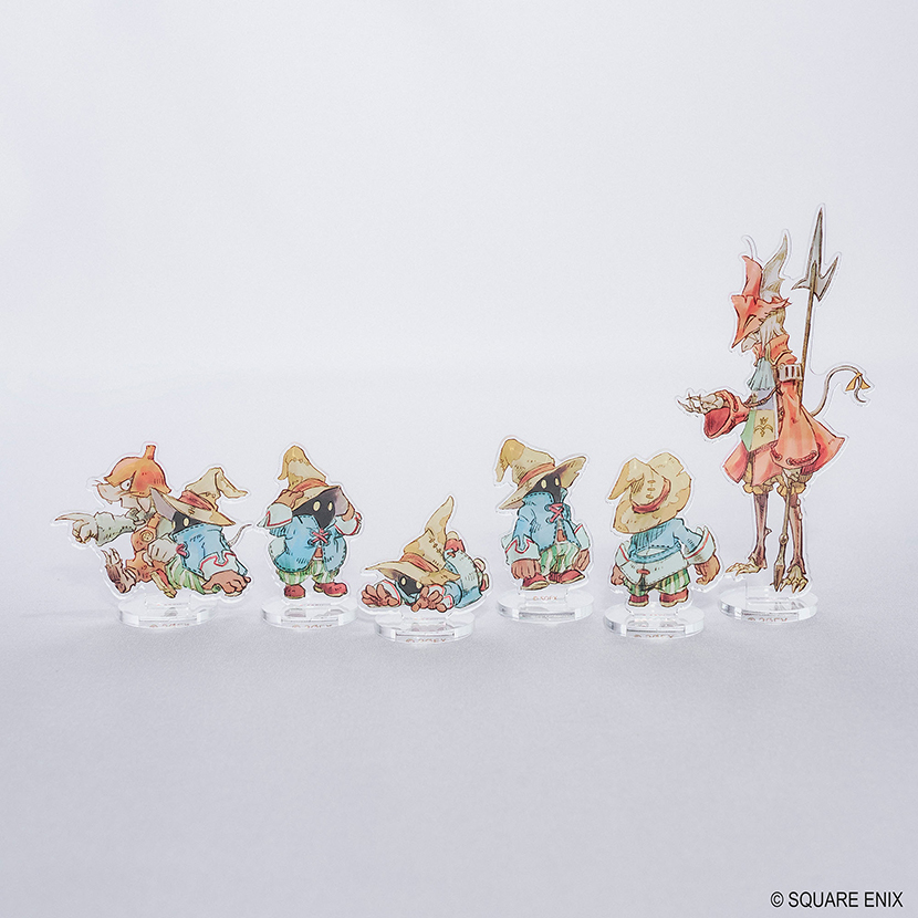 「ファイナルファンタジーIX イラストアクリルスタンド Vol. 1」と「ファイナルファンタジーIX イラストアクリルスタンド Vol. 2」2商品を並べた際のイメージ