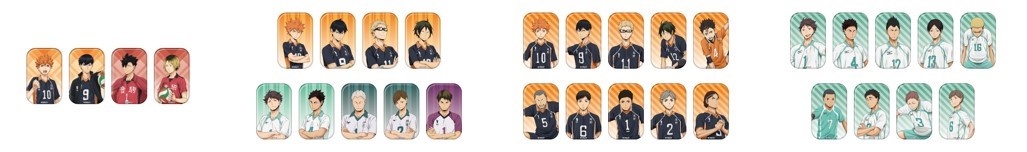 スクエア缶バッジコレクション 価格：1個600円　※ランダム封入