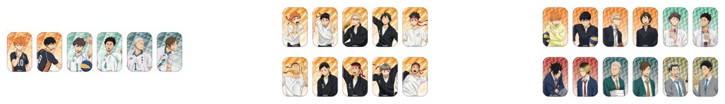 スクエア缶バッジコレクション 価格：1個600円　※ランダム封入