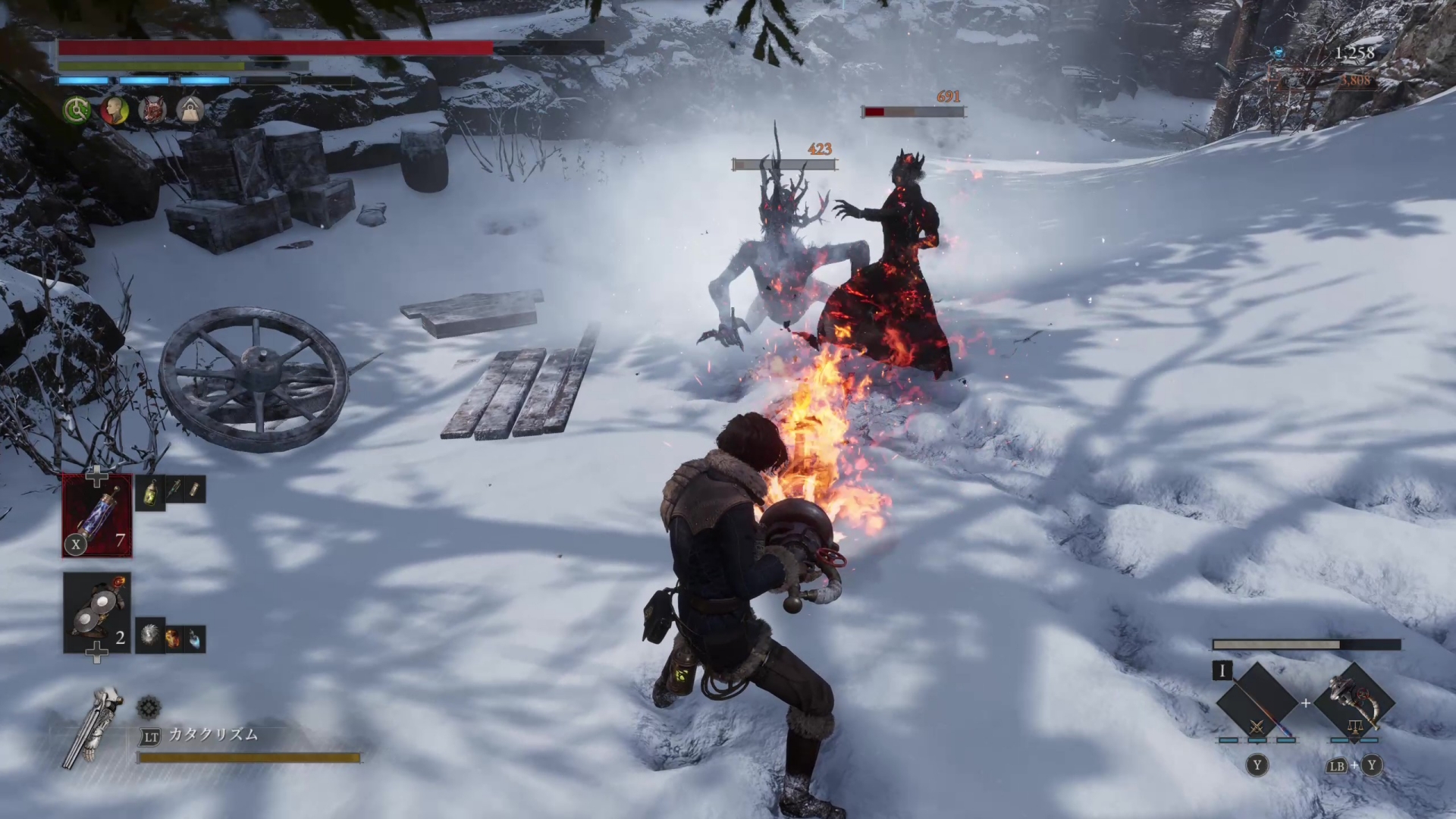 「未来の人形の溶接機」。スタミナ消費だけで炎攻撃が出せて便利