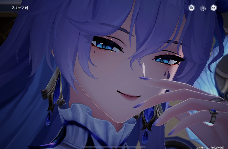 カンタレラ。バトルとはぜんっぜん関係ないのだが、カンタレラのアイメイクに使われているゴールドのグリッターがまさに今流行りのアイメイクで、こういうところに手を抜かないKURO GAMESさんが好きです