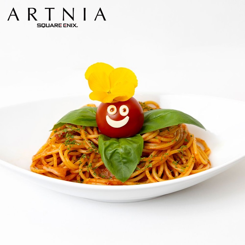 ふわふわ眠りの花粉が！　でもご安心！　バジル香る懐かしいナポリタンと一緒なら、いにしえ喫茶に眠る、癒やしの秘宝となり美味しくて目が覚めちゃう！　今日はどんなポーズのトマトマーレが出てくるかはお楽しみ……！