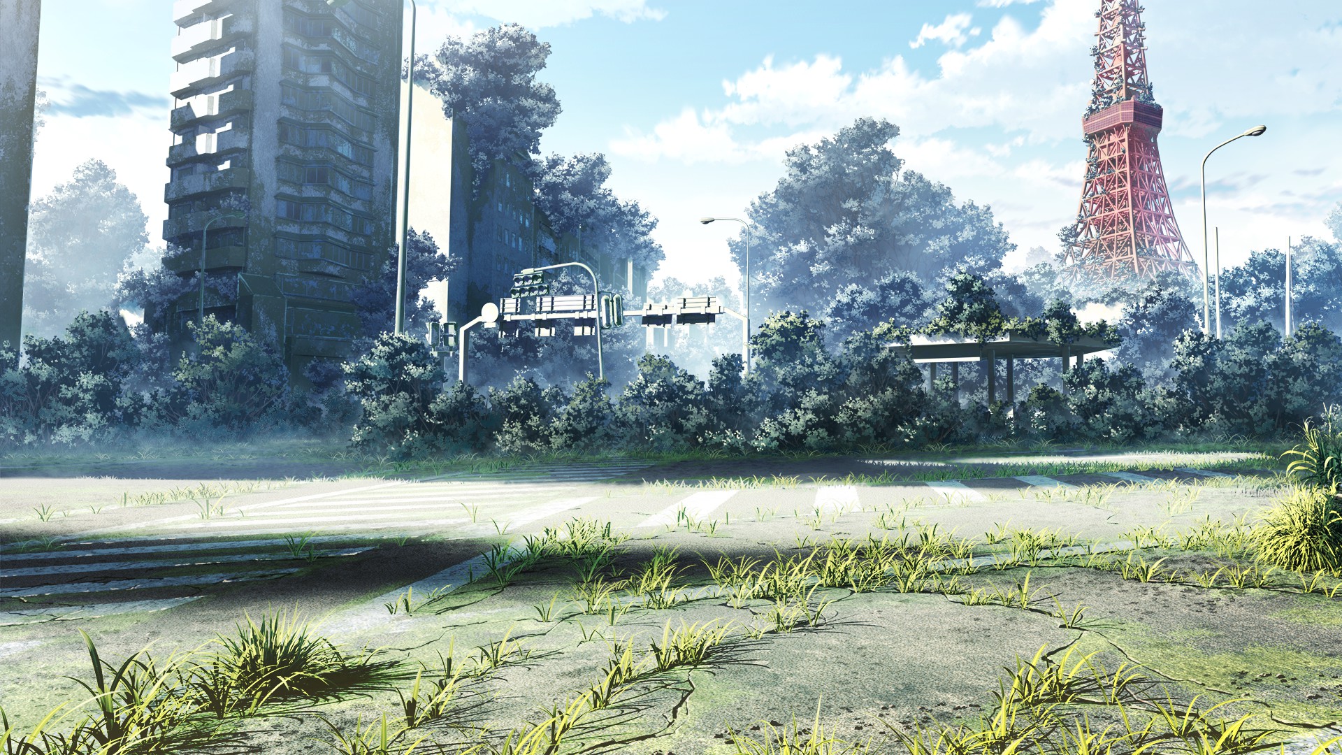 上が「GINKA」、下が「KANADE」背景。空の色などが大きく異なる