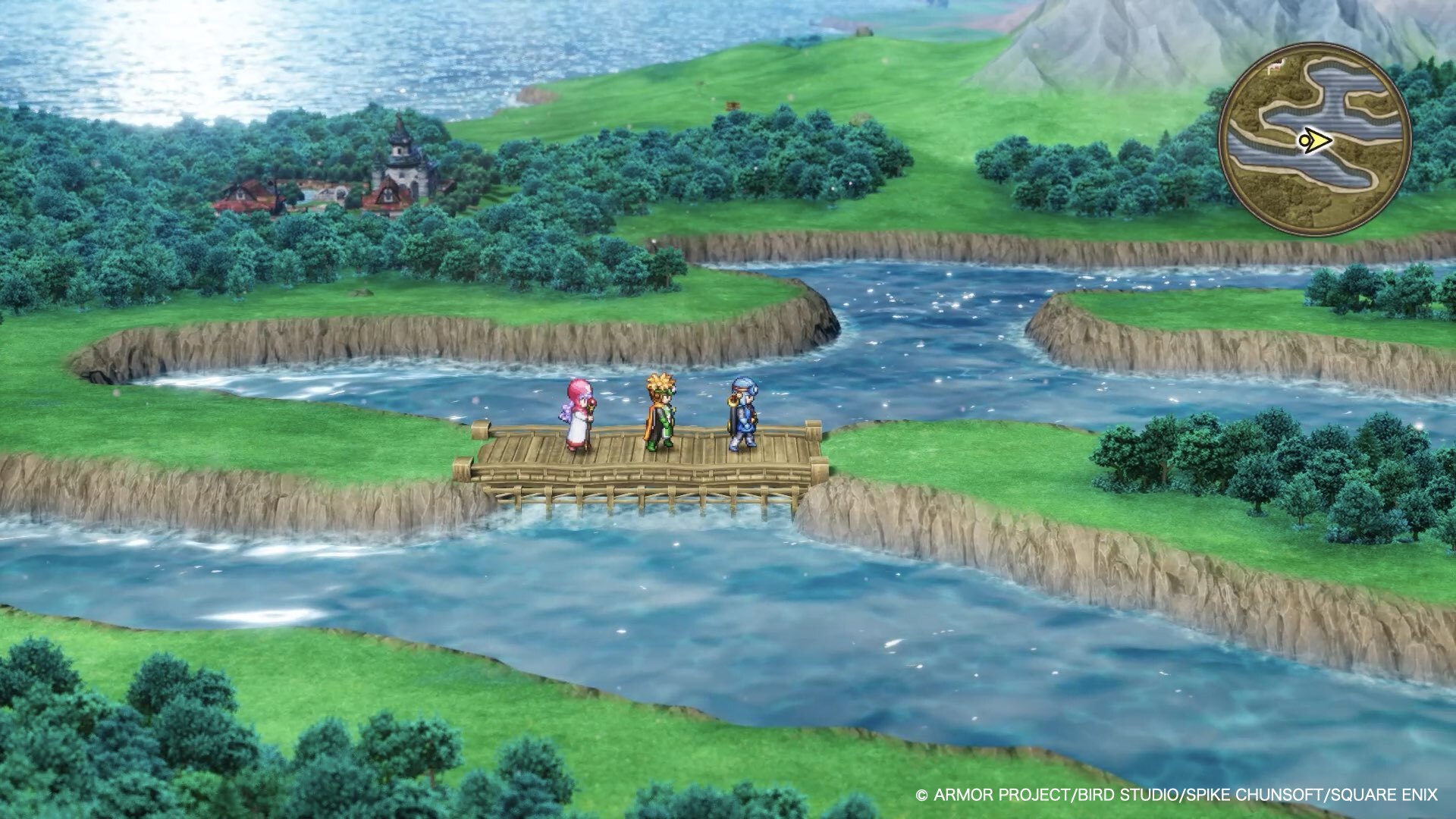 フィールドにはキラキラと光っている場所があり、そこを調べればアイテムなどがゲットできる。そういった場所や戦闘で得た装備品は、プレイヤーが一つ一つ装備し直さなくてもメニューから“自動そうび”を選べば、その時点で最適な装備に変更してくれるので便利だ