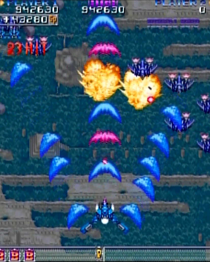 タイプCは移動速度が最も遅いが、広範囲にショットを撃てる