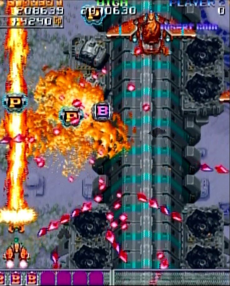 2周目以降は、撃ち返し弾が容赦なく飛んできて一気に難易度が上がる