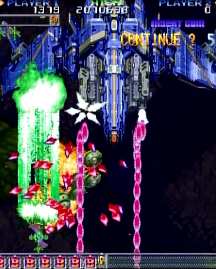 2周目以降は、撃ち返し弾が容赦なく飛んできて一気に難易度が上がる