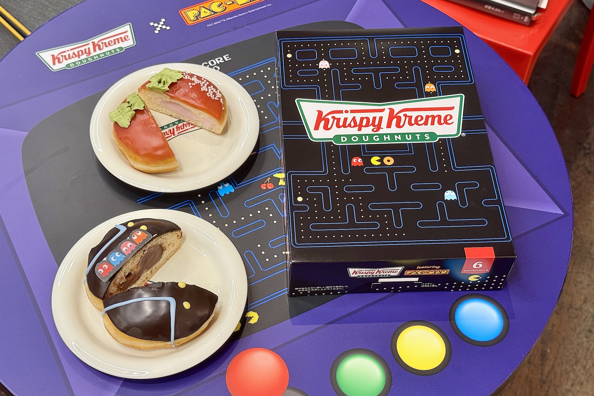 オリジナルボックスが可愛い「パックマン ダズン ハーフ（6個）」1,825円（イートイン1,859円）