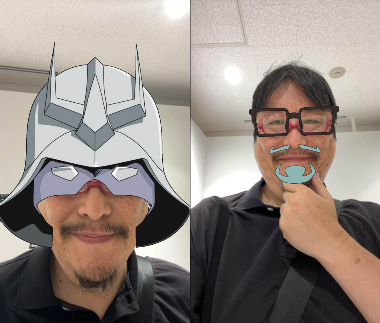 シャアとシャリアらしき合成をしてみました。位置合わせが大変だけど、完成品はハリウッド映画のよう！