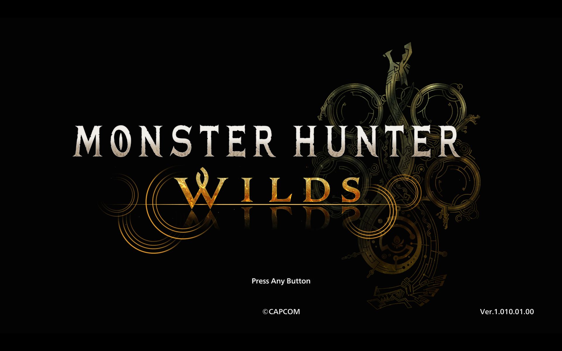 「モンスターハンター ワイルズ」のタイトル画面
