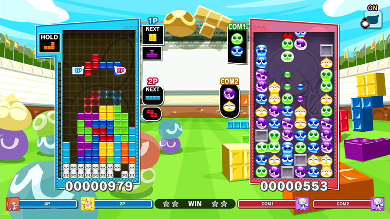 テトリスの場合それぞれにテトリミノが落ちてくるがホールドされるテトリミノは2人で共通になる