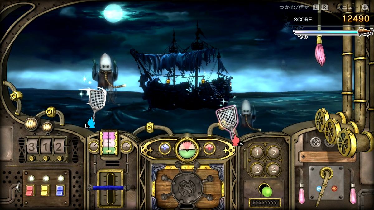 今回プレイしたステージでは終盤に幽霊船と遭遇。ステージごとに異なるギミックが楽しめそうだ