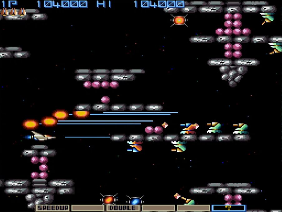 ステージ2は、進路を塞ぐ赤色の岩を破壊しながら進むストーンヘンジステージ