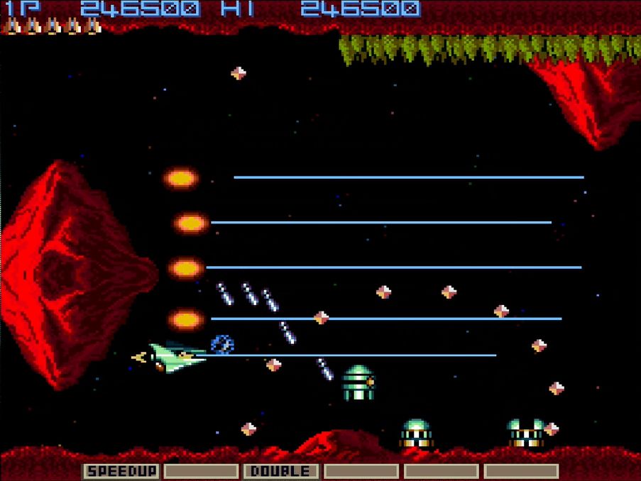 ステージ4は、ステージ1の天地を入れ替えた、その名も逆火山ステージ