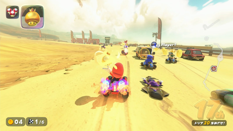 コースとコースをつなぐルートには一般車両の姿も