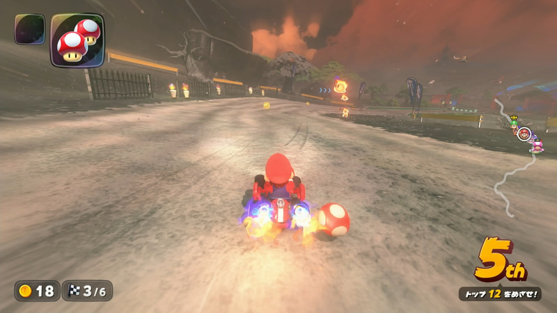 同じコースを周回するのではなく、非常に長〜いコースをどんどん走り抜けていく