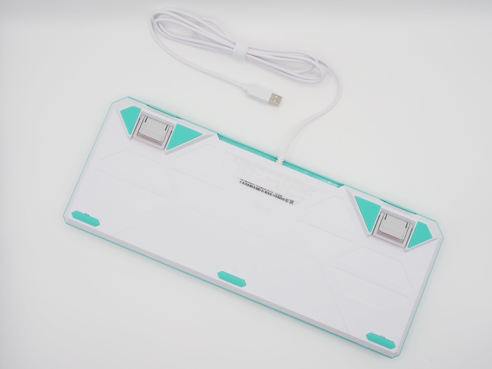 裏面のゴム足もターコイズブルーに