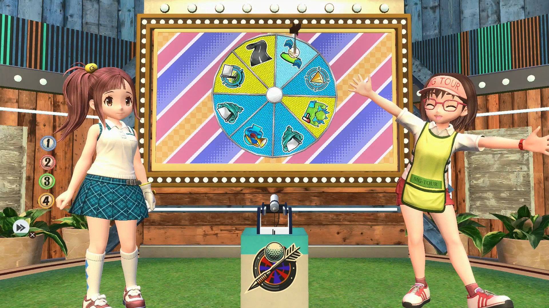 「？」にボールが入ると、突然ルーレットが発動！何が出るのか？