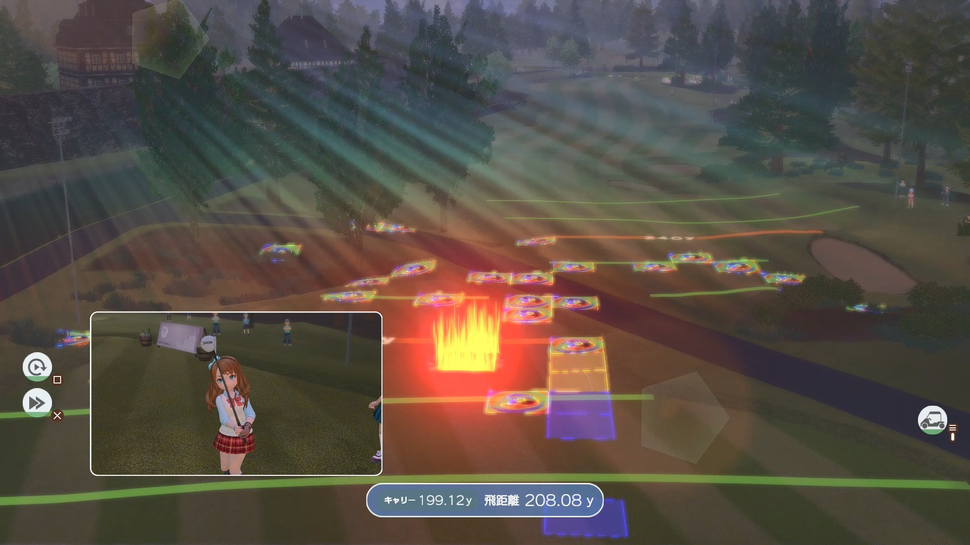 「？」マーク以外の場所は実際にボールが止まってみないと当たりか外れか分からない。赤のマスは悪いことが起こるし、青のマスならいい事が、黄色のマスならチケットがゲットできる