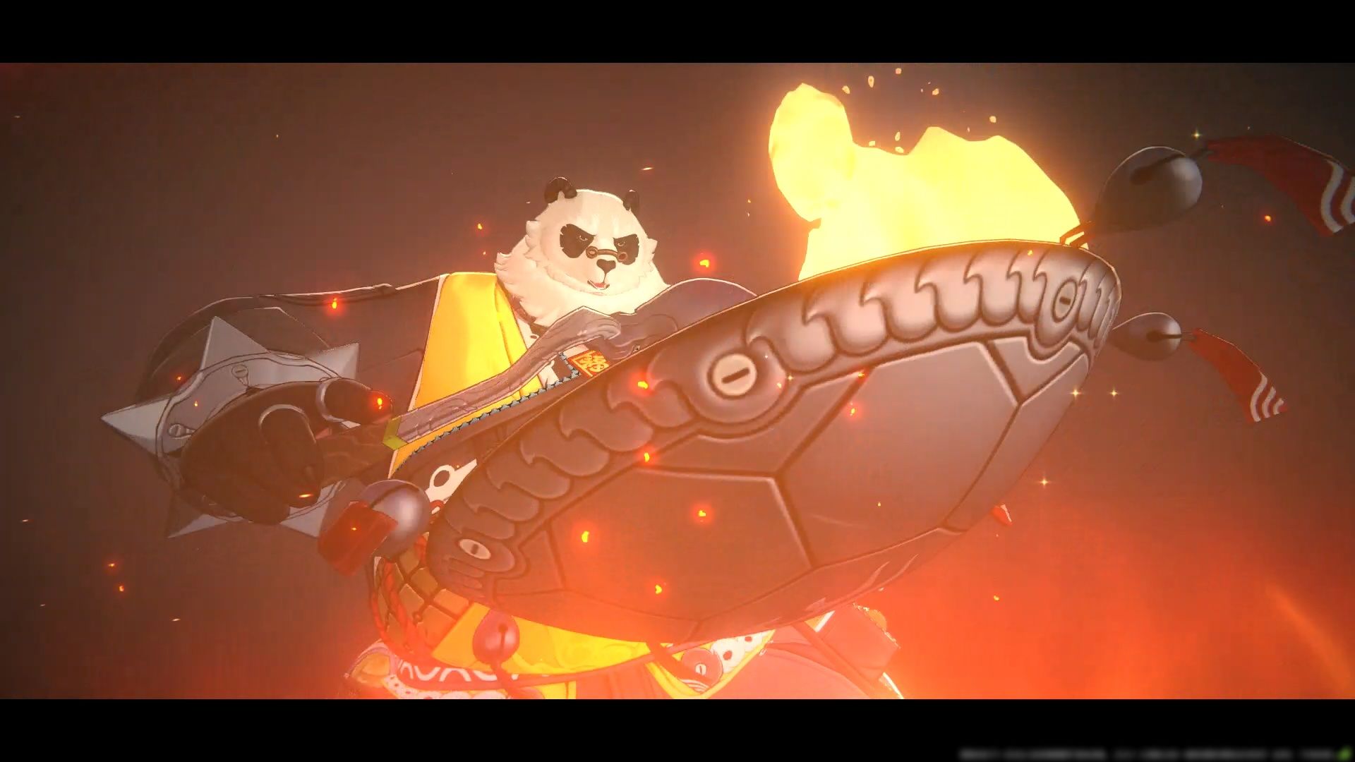 チャーハンを炒め出すパンダのシリオン。とんだ飯テロ要員だ