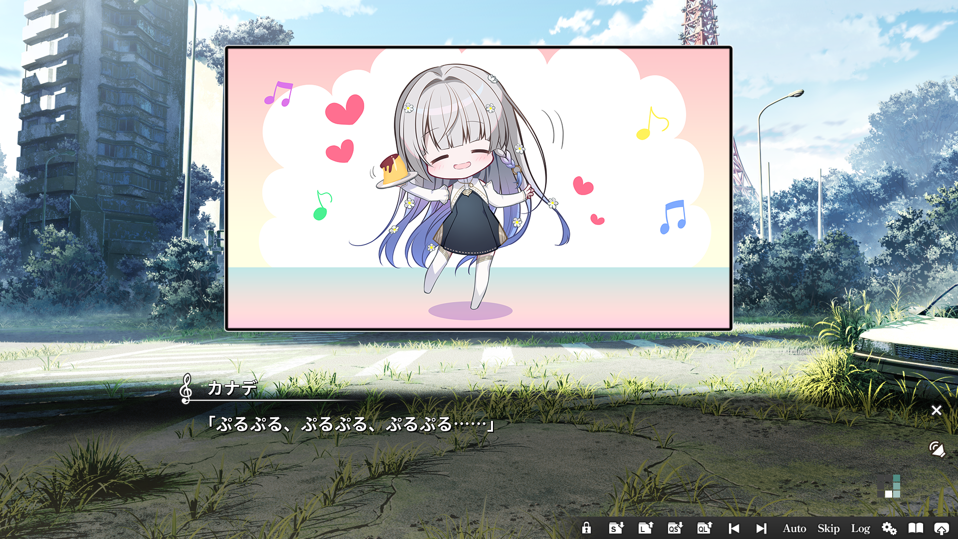 プリンでテンションがあがるカナデ。ちょっとした不思議ちゃんらしさが垣間見えるワンシーンだ